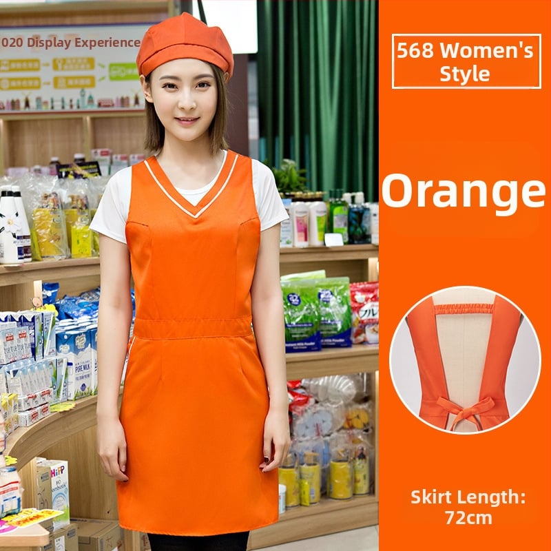 Set șorț cu pălărie, 3 piese, fără mâneci, imprimare logo, anti-murdărie, stil simplu; potrivit pentru frumusețe, mamă-copil, cofetărie, ceai cu lapte, magazine de fructe