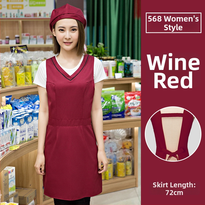 Set șorț cu pălărie, 3 piese, fără mâneci, imprimare logo, anti-murdărie, stil simplu; potrivit pentru frumusețe, mamă-copil, cofetărie, ceai cu lapte, magazine de fructe