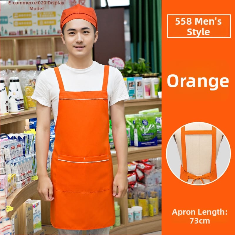 Set șorț cu pălărie, 3 piese, fără mâneci, imprimare logo, anti-murdărie, stil simplu; potrivit pentru frumusețe, mamă-copil, cofetărie, ceai cu lapte, magazine de fructe