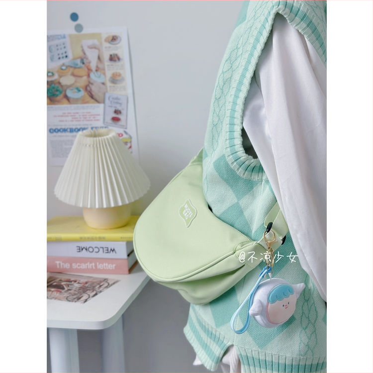 Geantă crossbody pentru telefon - unisex, stil dumpling; exterior poliester, căptușeală din nailon, pentru purtarea zilnică