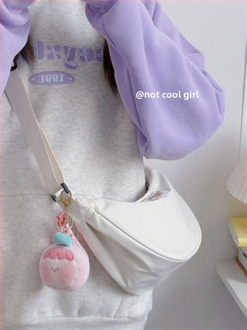 Geantă crossbody dumpling din poliester, căptușeală nylon — utilizare zilnică, lansare primăvară 2025