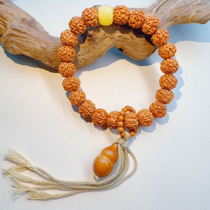 Будистка гривна с мъниста, материал Little King Kong, етнически стил, унисекс, геометричен дизайн, полирана повърхност, 19 броя