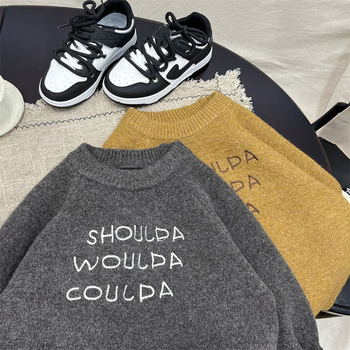 Dječji pleteni džemper, korejskog stila, debeo za jesen/zimu, okrugli ovratnik, dugi rukavi (Akril 50%, Podstava 100%, uzrast 3–8 godina)