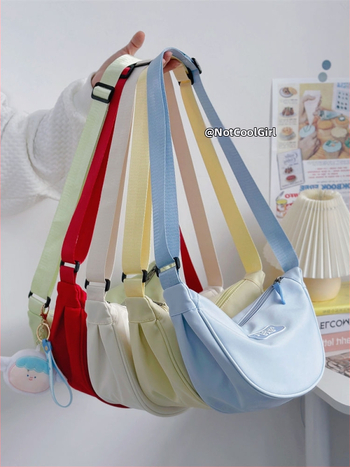 Geantă crossbody pentru telefon, stil dumpling, design unisex, poliester cu căptușeală din nailon, pentru purtare zilnică, inspirată de stilul japonez