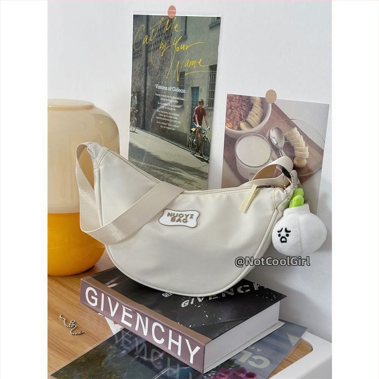 Geantă crossbody pentru telefon, stil dumpling, design unisex, poliester cu căptușeală din nailon, pentru purtare zilnică, inspirată de stilul japonez