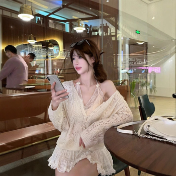 Čipkasti halter camisole za žene, proljeće 2025, ženstven stil