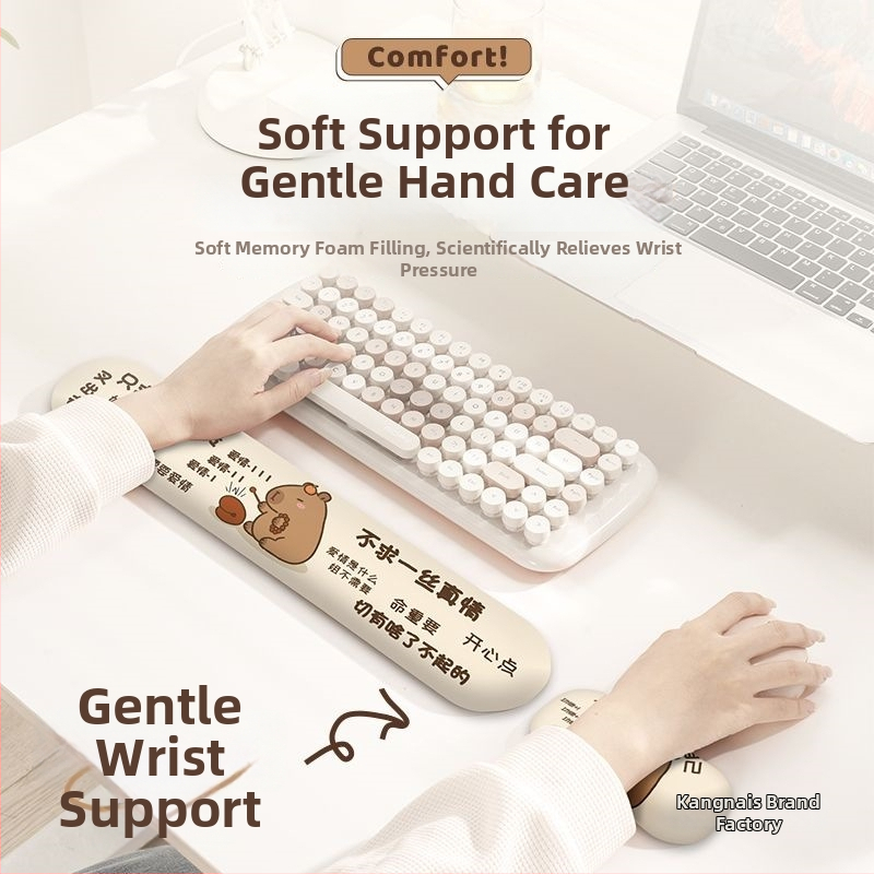 Padă de birou cu suport pentru încheietură - silicon, o singură față, design birou, stil trend național