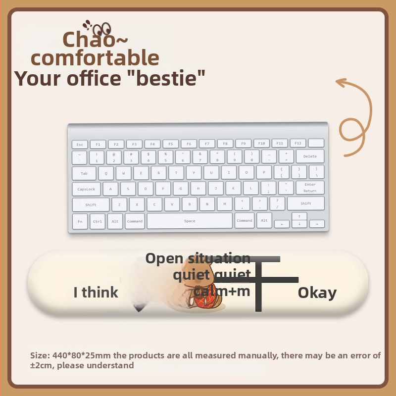 Padă de birou cu suport pentru încheietură - silicon, o singură față, design birou, stil trend național