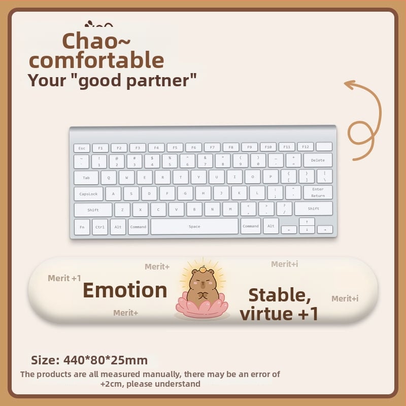 Padă de birou cu suport pentru încheietură - silicon, o singură față, design birou, stil trend național