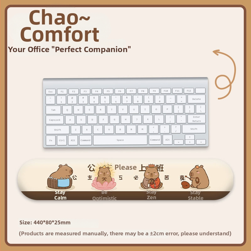 Padă de birou cu suport pentru încheietură - silicon, o singură față, design birou, stil trend național