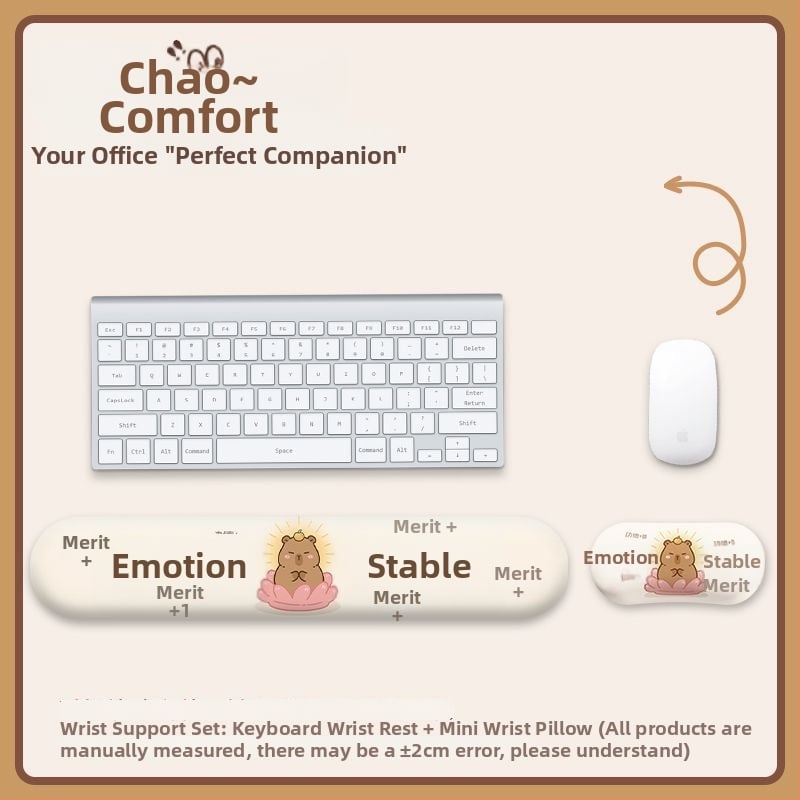 Padă de birou cu suport pentru încheietură - silicon, o singură față, design birou, stil trend național