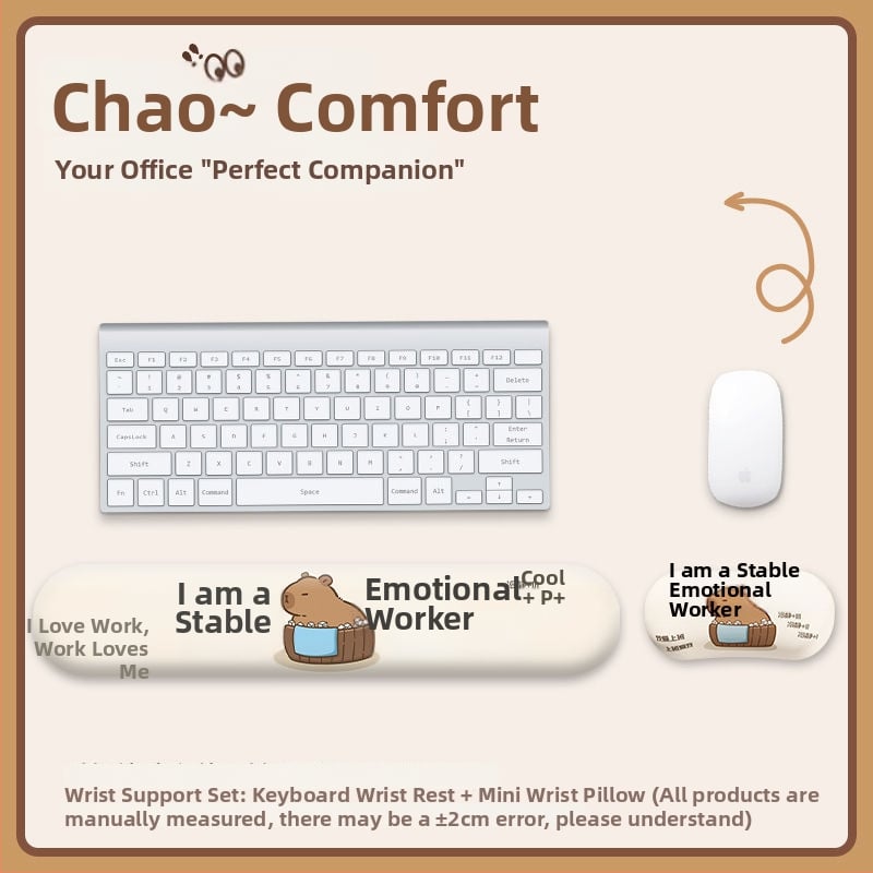 Padă de birou cu suport pentru încheietură - silicon, o singură față, design birou, stil trend național