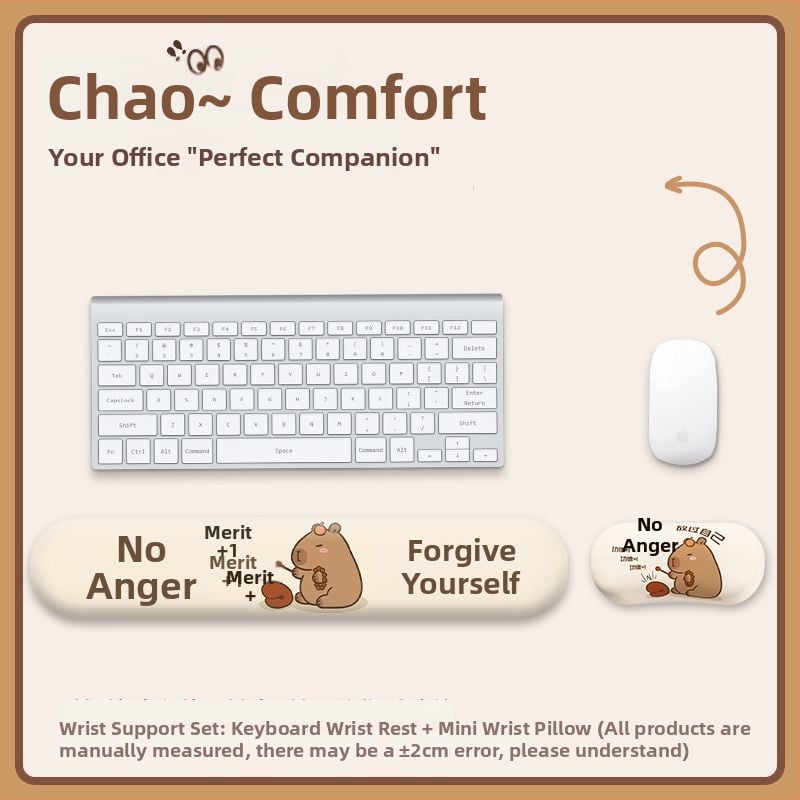 Padă de birou cu suport pentru încheietură - silicon, o singură față, design birou, stil trend național