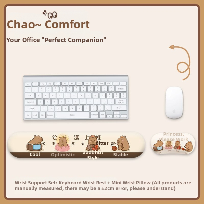 Padă de birou cu suport pentru încheietură - silicon, o singură față, design birou, stil trend național