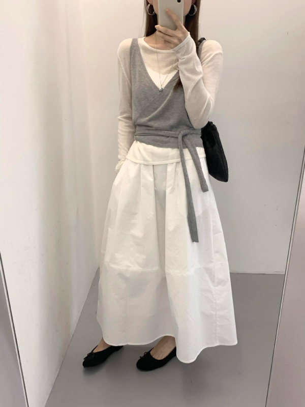 V-izrez bez rukava kamizol s viskoza-spandeksa smjesom, jednobojna, srednja duljina 50–65 cm