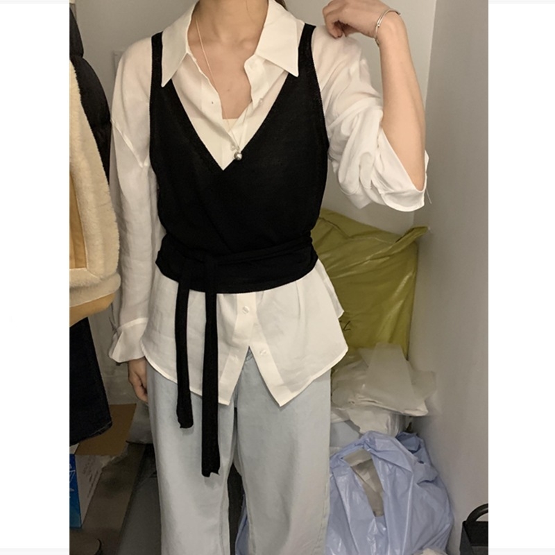 V-izrez bez rukava kamizol s viskoza-spandeksa smjesom, jednobojna, srednja duljina 50–65 cm