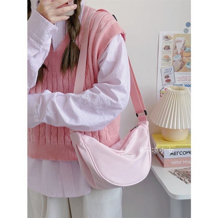 Geantă unisex dumpling, din poliester, cu căptușeală din nylon, lansare primăvara 2025