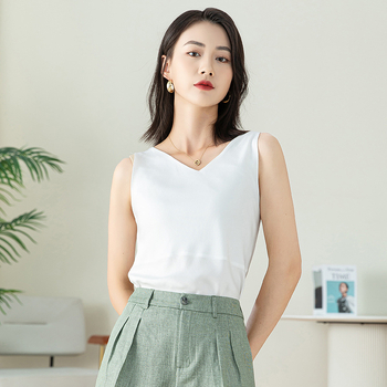 Top camisole din acetat, fără mâneci, bretele, croială lejeră, lungime scurtă, țesătură din fibre sintetice amestecate