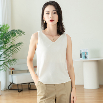 Top camisole din acetat, fără mâneci, bretele, croială lejeră, lungime scurtă, țesătură din fibre sintetice amestecate