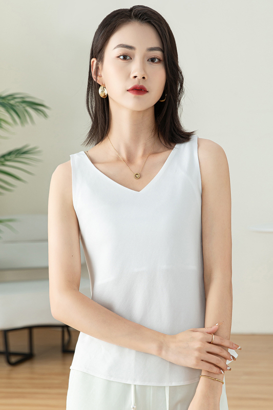 Top camisole din acetat, fără mâneci, bretele, croială lejeră, lungime scurtă, țesătură din fibre sintetice amestecate