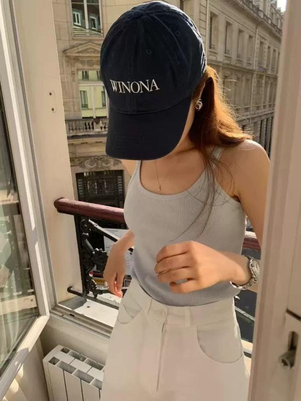 Top camisole din bumbac, croială Slim, 90–95% bumbac, stil Sling/Coreean, lungime normală 50–65 cm