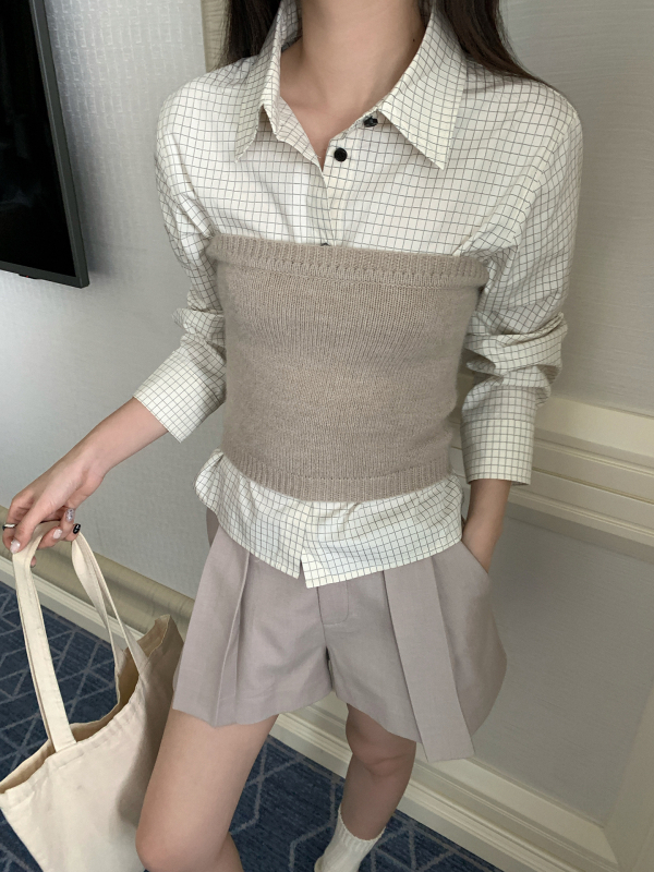 Top tubular pentru femei – croială Slim, amestec din bumbac și lână (70–80% bumbac, 30–50% lână), fără bretele