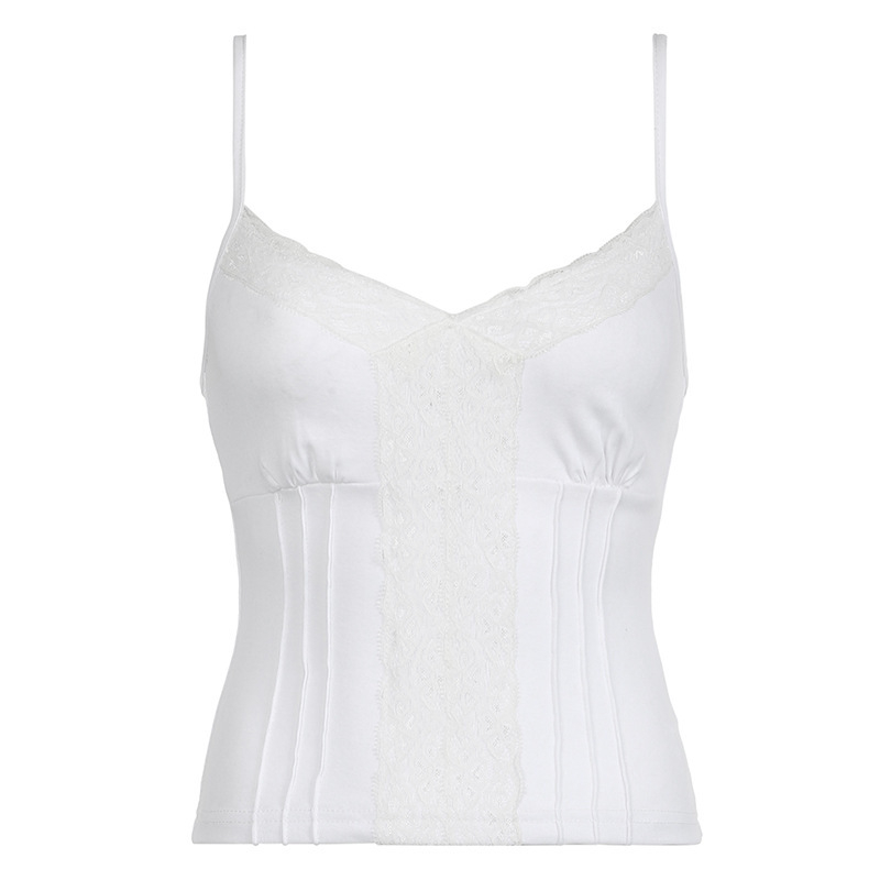 Camisolă cu bretele - Slim Fit, Top scurt din bumbac, 95% bumbac, Stil stradal