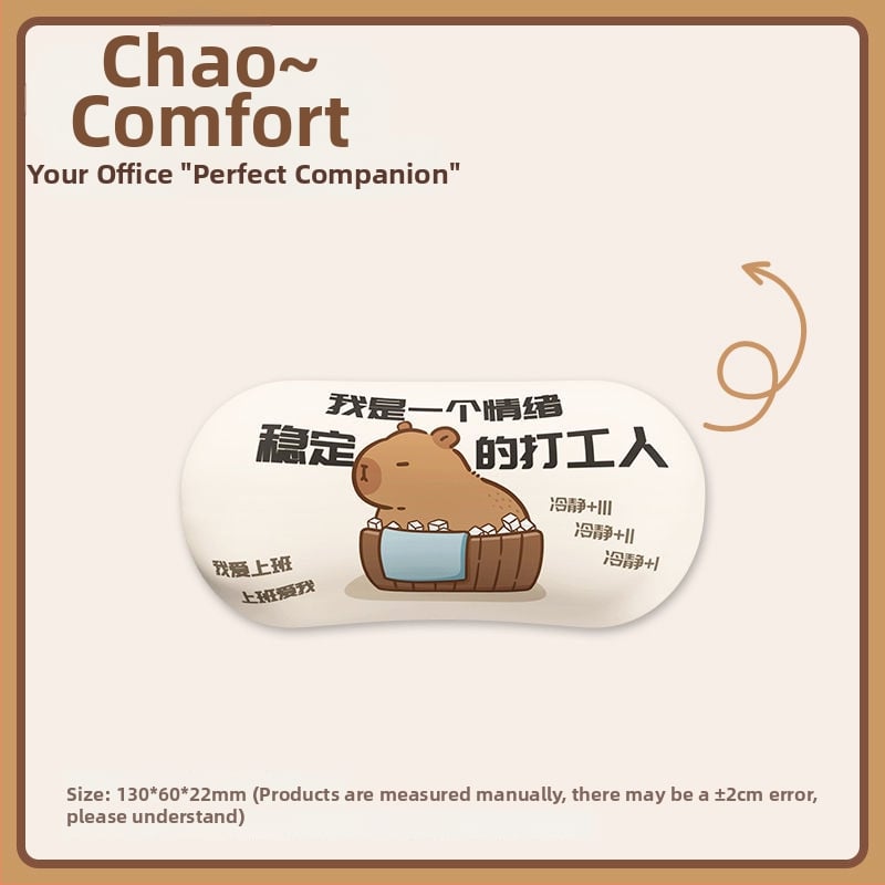 Podložak za zglob miša s kapibarom — silikonska, jednostrana, bez logotipa