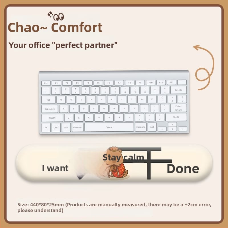 Podložak za zglob miša s kapibarom — silikonska, jednostrana, bez logotipa