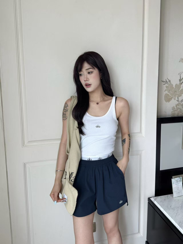 Camisolă de damă, Slim Fit, Amestec bumbac-poliester (80–90% bumbac), Bretele duble fixe, Stil urban elegant