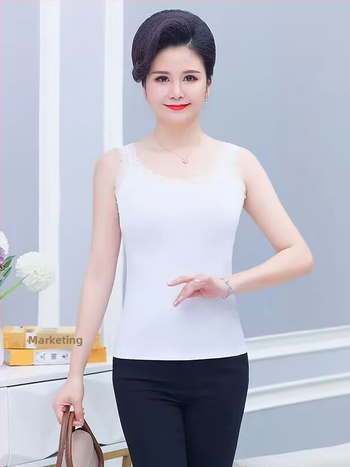 Top din dantelă din modal-viscoză, croială Slim, bretele tip sling, lungime normală, vară 2024