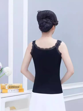 Top din dantelă din modal-viscoză, croială Slim, bretele tip sling, lungime normală, vară 2024