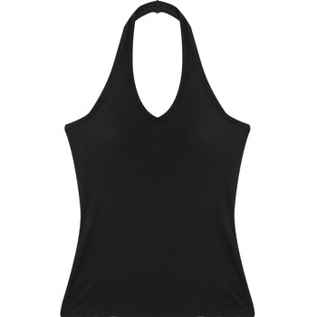 Top halter cu pernă pentru bust – croială Slim, lungime scurtă, 95% viscoză, stil minimalist, inspirație japano-coreeană