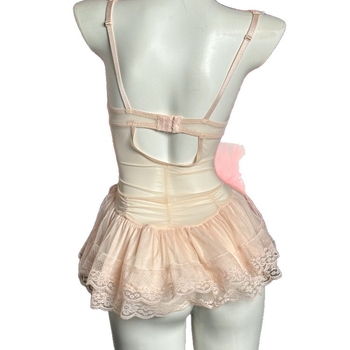 Sutien push-up cu coaste, imprimeu floral, plasă transparentă, nailon, ultra-subțire 81–100 g/m²