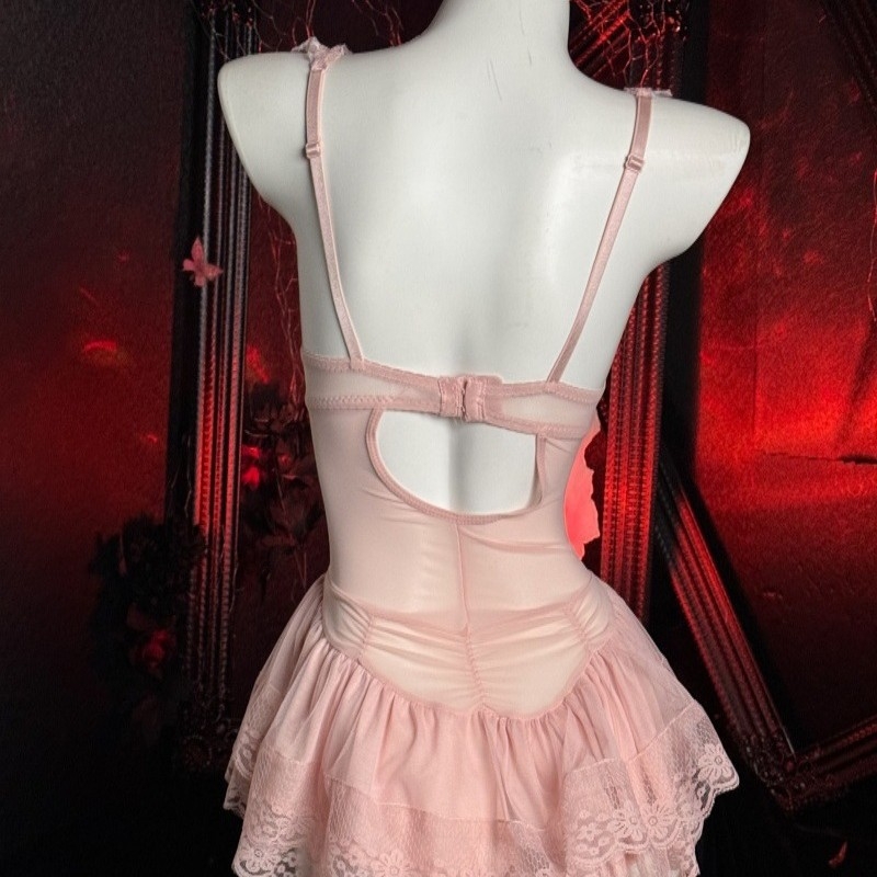 Sutien push-up cu coaste, imprimeu floral, plasă transparentă, nailon, ultra-subțire 81–100 g/m²