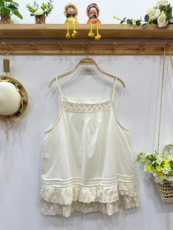 Top dama cu bretele, croială lejeră, bumbac 70–80%, monocrom, vară 2025