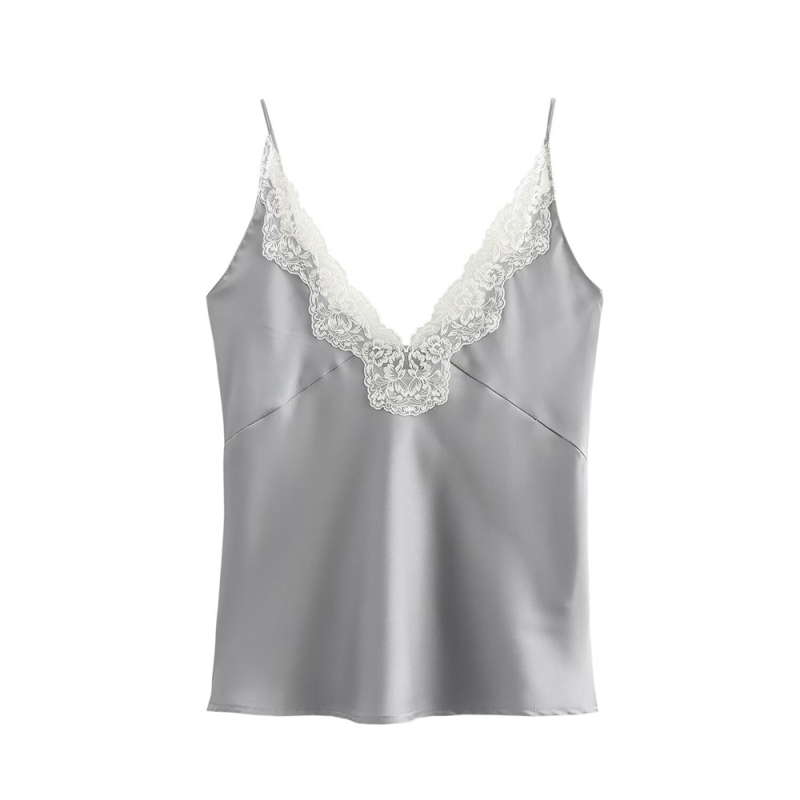 Top camisole damă, stil stradal, croială lejeră, poliester 95%+, micro-elasticitate, pentru toate sezoanele