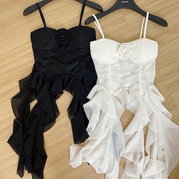 Top camisol cu dantelă, cu perniță încorporată pentru bust, din bumbac, țesătură ușoară, decolteu redus