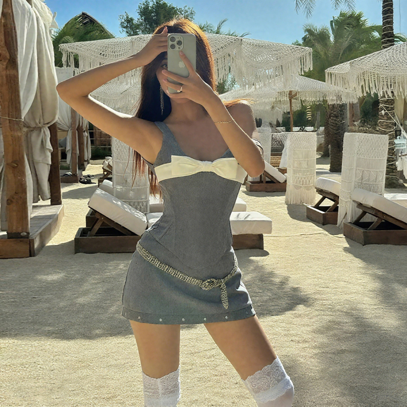 Camisolă cu cusătură în funda - bretele, croială slim, amestec poliester-spandex, toamna 2025