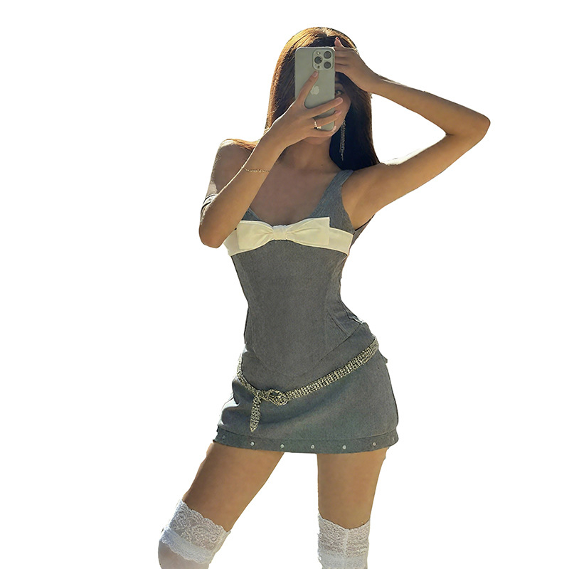 Camisolă cu cusătură în funda - bretele, croială slim, amestec poliester-spandex, toamna 2025