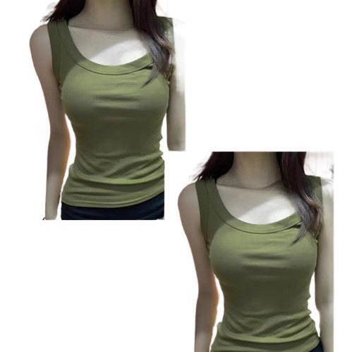 Top camisol ribat pentru femei - croială Slim, lungime scurtă, bretele fixe, amestec poliester-spandex, primăvara 2025