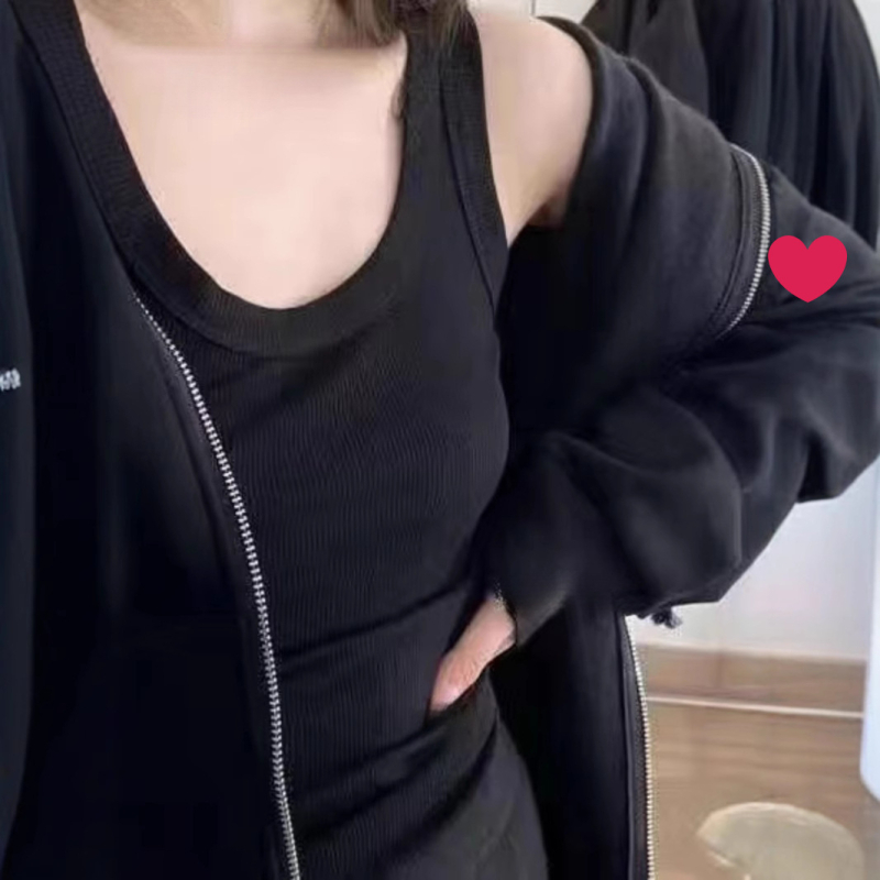 Top camisol ribat pentru femei - croială Slim, lungime scurtă, bretele fixe, amestec poliester-spandex, primăvara 2025