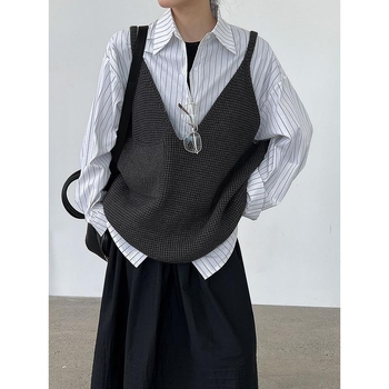 Top camisol pentru femei, scurt stratificat exterior tricotat, fără mâneci, spate decupat, țesătură plasă, croială în formă de A, bretele detașabile