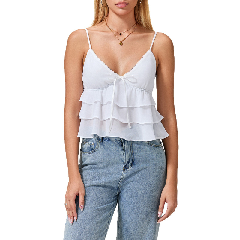 Top halter din plasă - stil european-american, talie subțire, amestec poliester-spandex, model uni