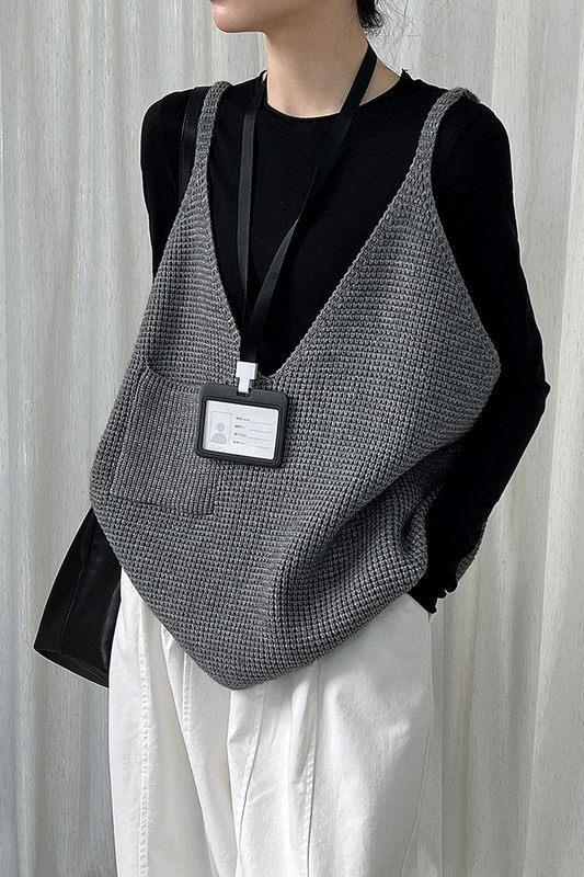 Vestă din plasă, croială în formă de A, bretele detașabile, Primăvara 2025