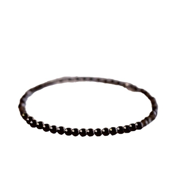 Brățară subțire din obsidian – unisex, lucrată manual, stil retro, accesoriu de mână, cadou pentru călătorii