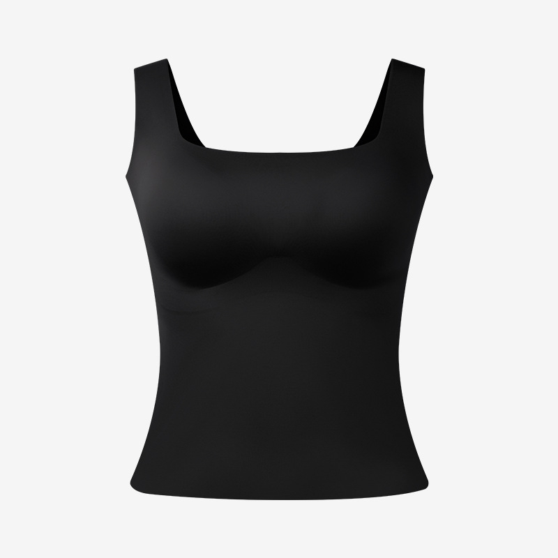 Camisolă din mătase Mulberry pentru femei – croială scurtă, lejeră, cu umplutură pentru bust, bretele ne demontabile