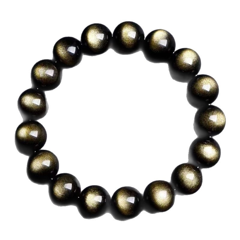 Обсидианова гривна, етнически стил, унисекс, геометричен дизайн, гравиране