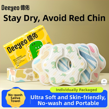 Prosop de salivă pentru bebeluți, de unică folosință, din țesătură nețesută impermeabilă, absorbent, imprimat cu model