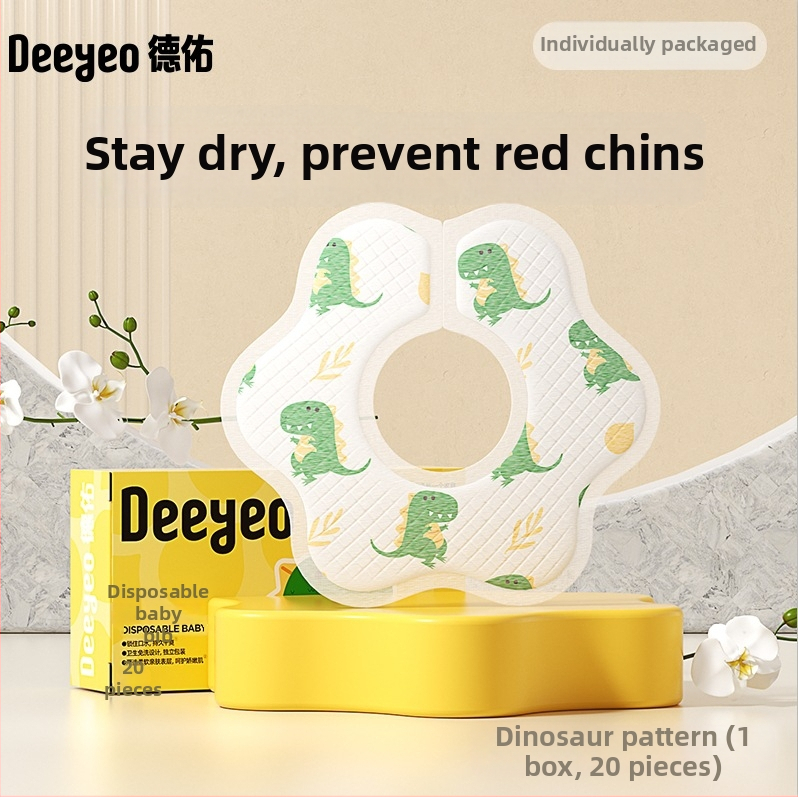 Prosop de salivă pentru bebeluți, de unică folosință, din țesătură nețesută impermeabilă, absorbent, imprimat cu model